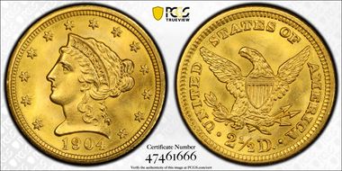 1904 $2.50 MS66