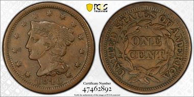 1846 1C N-13, Tall Date VF30BN