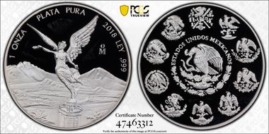 2018-Mo Onza Libertad Ag PR66DCAM