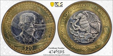 2013-Mo 20 Peso Belisario Dominguez MS61