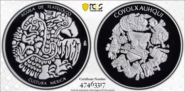 (2019)-Mo Medal Aguila de Tlatelolco Coyolxauhqui Ag PR69DCAM