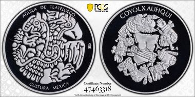 (2019)-Mo Medal Aguila de Tlatelolco Coyolxauhqui Ag PR69DCAM