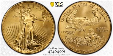 1991 $50 Gold Eagle MS68
