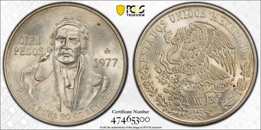 1977-Mo 100 P KM-483.2 MS63