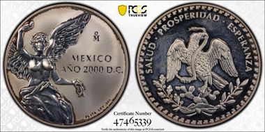 2000-Mo Medal Turn of the Millennium Ag PR62DCAM