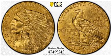 1909 $2.50 MS64