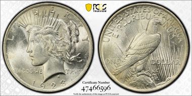 1923 $1 MS62