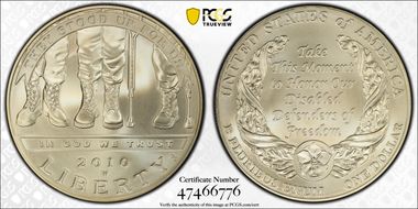 2010-W $1 Disabled Veterans MS69