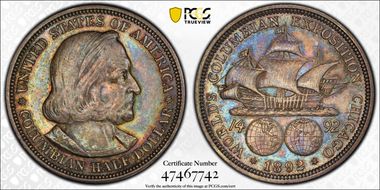 1892 50C Columbian MS64