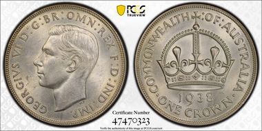1938 Crown KM-34  Ag MS62