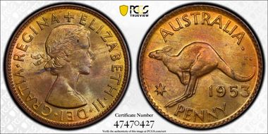 1953 A. (p) 1D MS64RB
