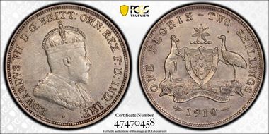 1910 Florin AU53
