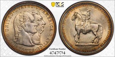 1900 $1 Lafayette MS64