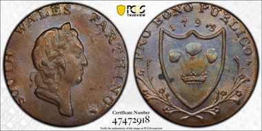 1793 Tk 1/4D DH-26 South Wales MS63BN