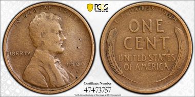 1909-S 1C Lincoln VG10BN