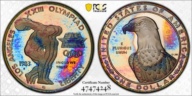 1983-S $1 Olympic PR68DCAM