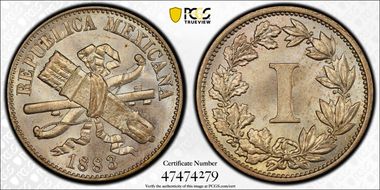 1883 1C KM-392 Cu-Ni MS64