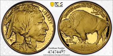 2023-W $50 American Buffalo  .9999 Fine Gold First Strike PR70DCAM
