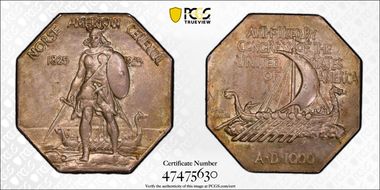 1925 AR Medal Norse American, Thick MS63