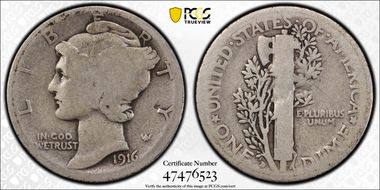 1916-D 10C AG3