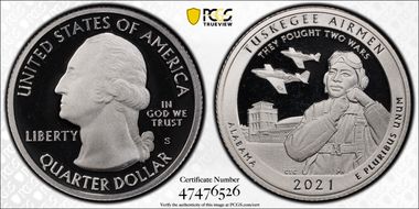 2021-S 25C Tuskegee Airmen NP- Silver Limited Edition Proof Set PR69DCAM