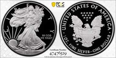 2021-W  $1 Silver Eagle - Type 1 Limited Edition Proof Set PR69DCAM