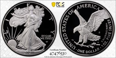 2021-S $1 Silver Eagle - Type 2 Limited Edition Proof Set PR69DCAM