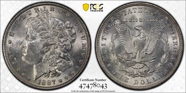 1887 $1 MS63