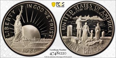 1986-S 50C Statue Of Liberty PR69DCAM