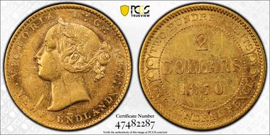 1870 $2 D-2 No Dot After NFLD N1