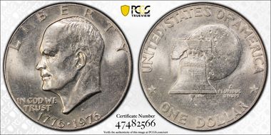 1976-D $1 Type 1 AU58