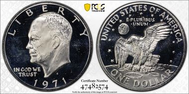 1971-S $1 Silver PR64DCAM