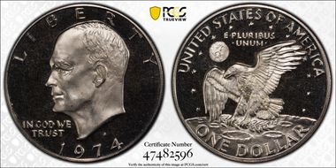 1974-S $1 Clad PR66DCAM