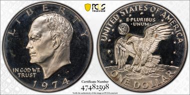 1974-S $1 Clad PR65DCAM