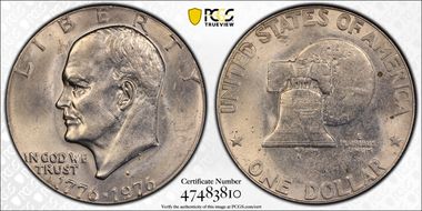 1976-D $1 Type 1 AU58