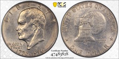 1976-D $1 Type 1 AU55