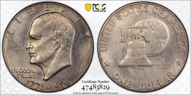 1976-D $1 Type 1 AU58