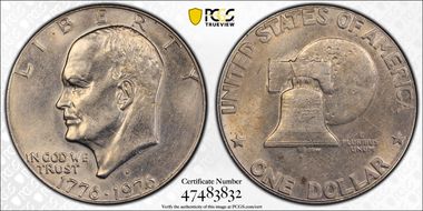 1976-D $1 Type 1 AU55