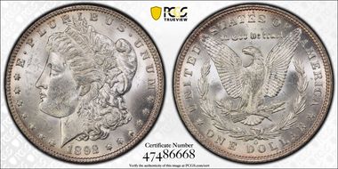 1892-O $1 MS62