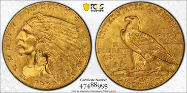 1929 $2.50 MS62