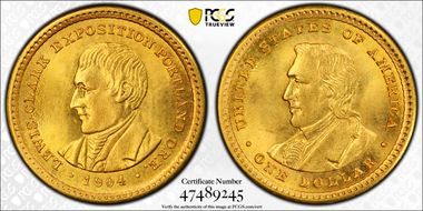 1904 G$1 Lewis and Clark MS65