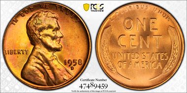 1958-D 1C MS66RB