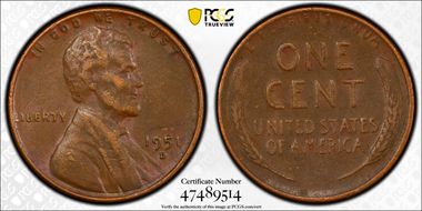 1951-D 1C VF35BN