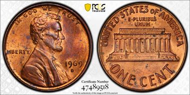 1969-D 1C MS64RB