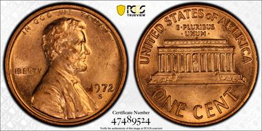 1972-S 1C MS63RD