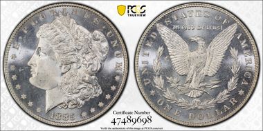 1885 $1 MS66+ PL