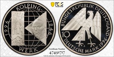 1996-A 10 Mk Kolpingwerk PR69DCAM