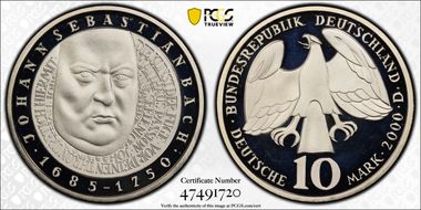 2000-D 10 Mk Bach PR69DCAM