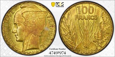 1929 P100 Fr GEM-288.6 Essai Gilt SP63