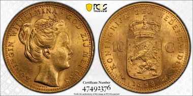 1898 10 G P. Pander KM-124  Au MS63
